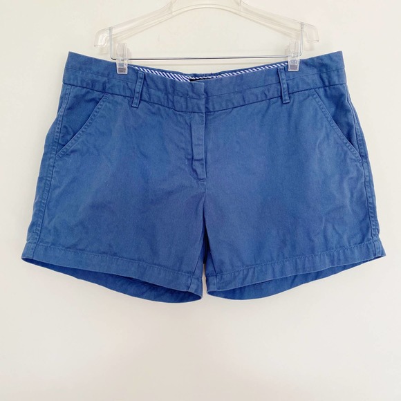 Cuffy’s of Cape Cod Shorts Womens Classic Blue Chino Flat Front Coastal Grandma - Picture 1 of 7